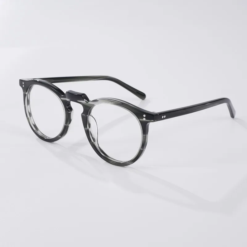 

Vintage Classic Round Glasses Frame Thick Acetate Men Myopia Reading Eyeglasses Custom Prescription Optics Women Retro Eyewear