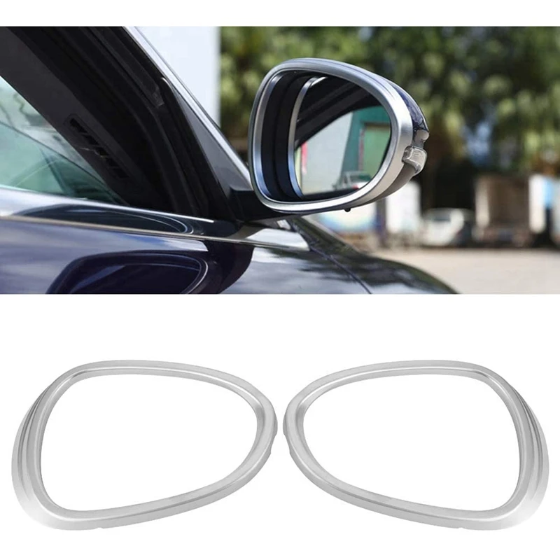 Car Side Rearview Mirror Frame Cover Trim for Alfa Romeo Giulia 2016-2019 Auto Accessories ABS Chrome Silver