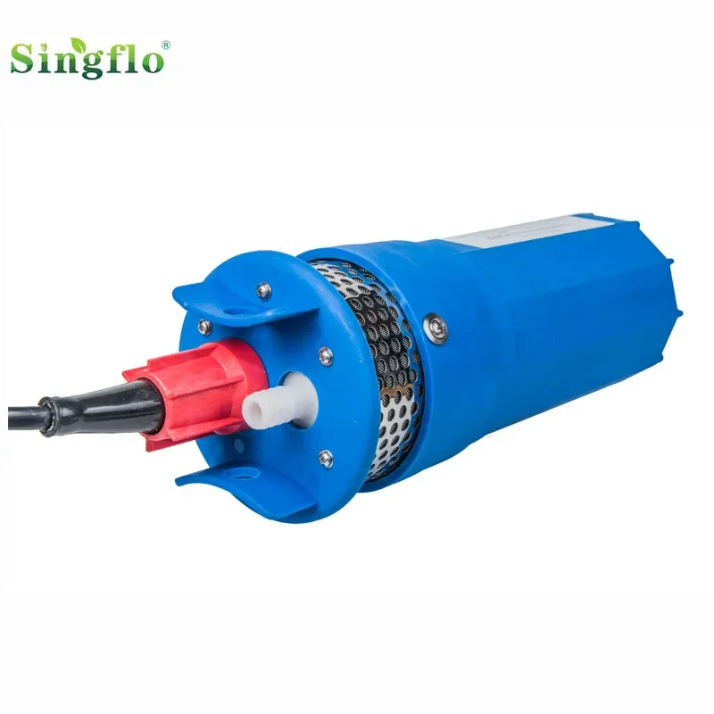 Singflo Deep well solar  power submersible water pump  24v dc 6.0LPM for agriculture for solar system