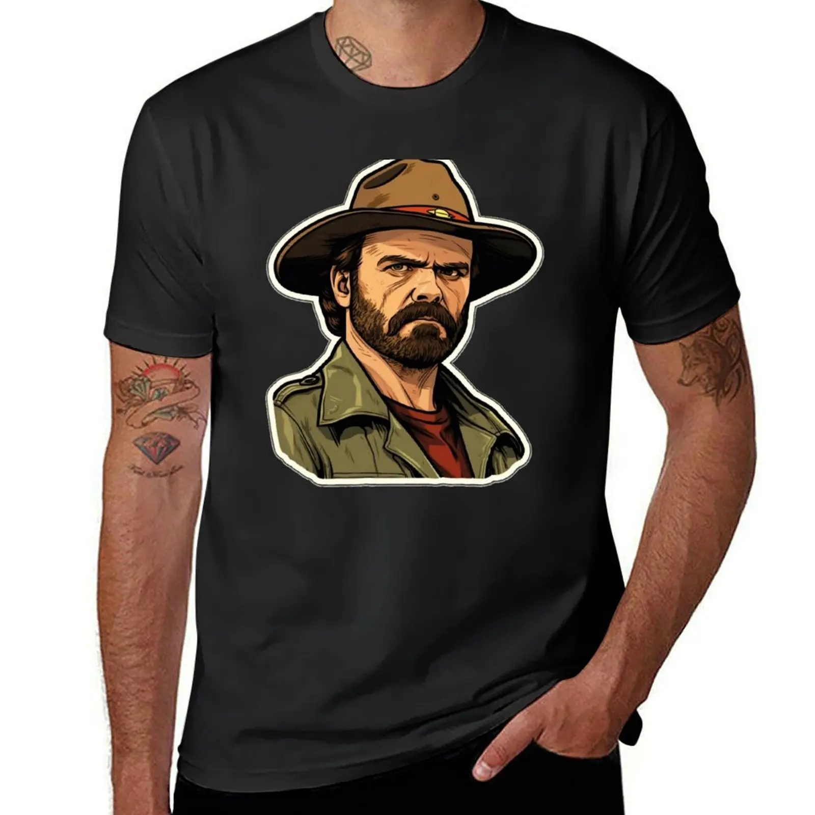 

Jim Hopper T-Shirt vintage Blouse shirts graphic tees t shirt men