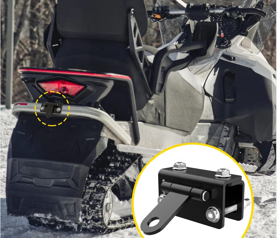 HIAORS Universal Snowmobile Bumper Tow Hitch Kit Compatible With Ski-Doo Polaris REV Arctic Cat Yamaha Trailer Accessories