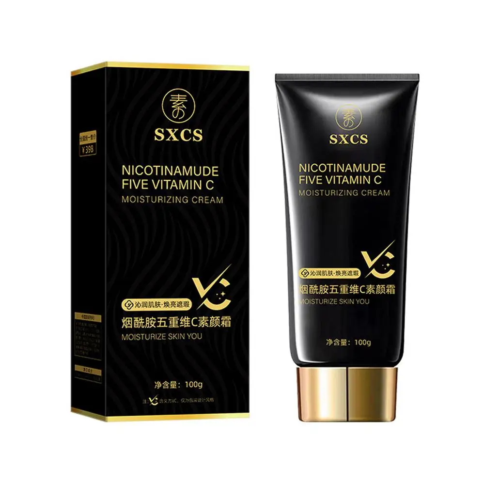 100g Nicotinamide Bb Cream Fivefold Vc Concealer Wodoodporny Makijaż Peeling Makijaż Odporny na dotyku Pot Wodoodporny Non Ba W9o6