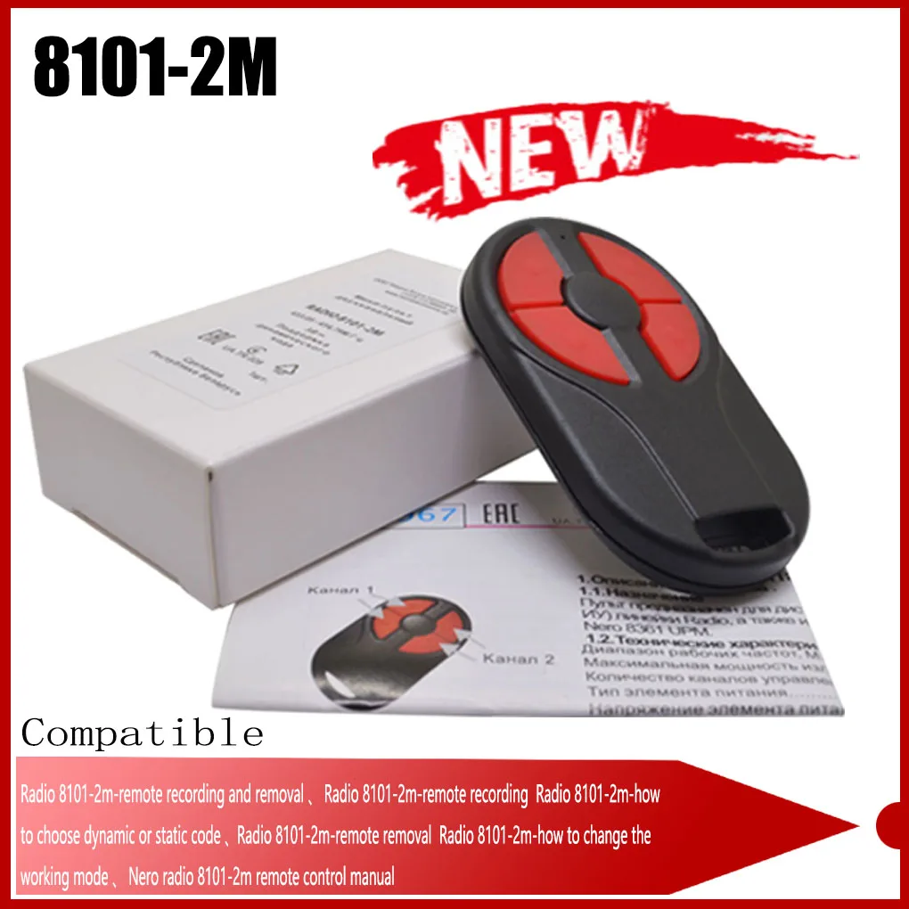 434.92MHz Nero Black 8101-2m 4m Scroll Code Garage Door Remote Control Nero Radio Door Obstacle Key