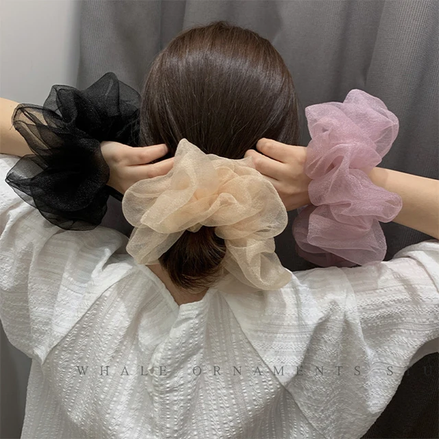 2022 letnie gumki z organzy damskie elastyczna opaska do włosów koreański elegancki kucyk Holder gumowa opaska do krawata akcesoria do włosów hurtownia