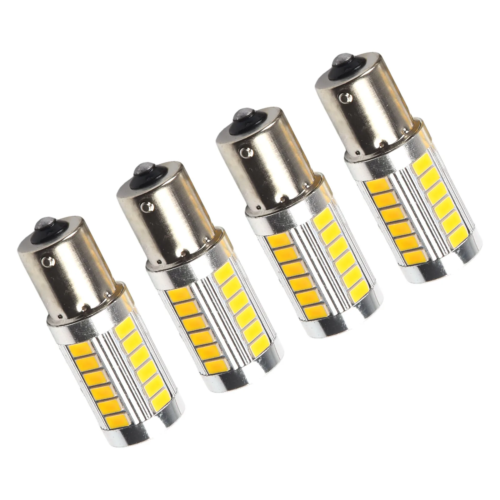 

High Quality Car Turn Signal LED Light Bulbs 33LED 4pcs 581 BAU15S Aluminum REAR INDICATOR TURN SIGNAL 12V BULB