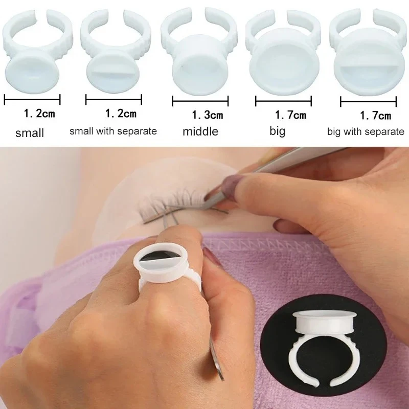 100 قطعة رمش تمديد الغراء الدائري كوب لاش رفع لاصق حامل البليت الوشم الحبر الصباغ أكواب الحاويات ماكياج أداة 1 حقيبة