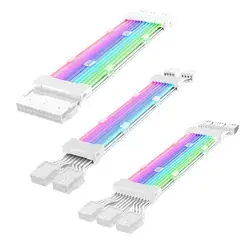 ARGB PSU Power Supply Extension Cable 24 Pin Motherboard Extension Cable graphics card 8-Pin RGB glow extension cable