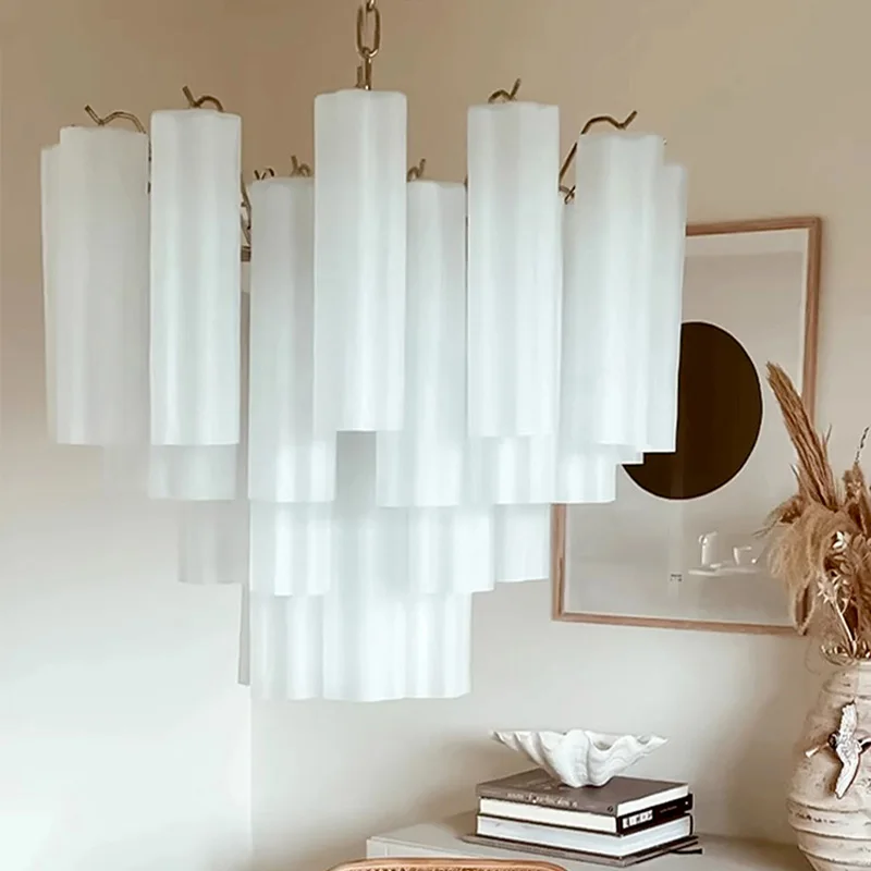 Moderner Wohnzimmer-Kronleuchter mit langem Glasanhänger für Bar-Deckendekoration, verstellbare Anhängerkette, Heimdekoration