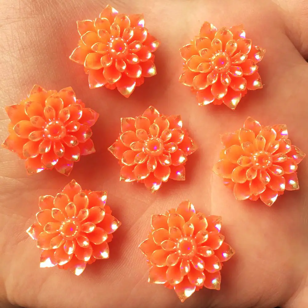 New 20pcs 20mm AB Resin Cute Flower Flatback Stone Wedding Scrapbook DIY Applique Decorate Ornament Craft SR28*2