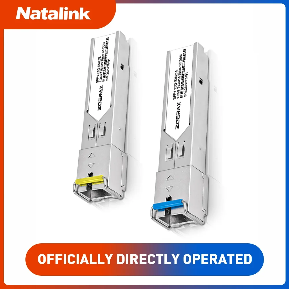 Natalink 1.25G Simplex SC SFP Module 20km Single Mode 1310/1550nm Support DDM Compatible Cisco Mikrotik