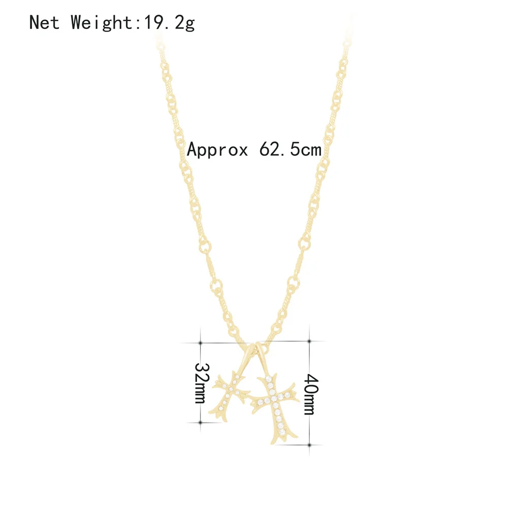 جديد القوطية الذهب أو الروديوم اللون عقدة مرتبطة الصليب قلادة قلادة طويلة للنساء فتاة للجنسين عيد الهالوين الطرف الديكور