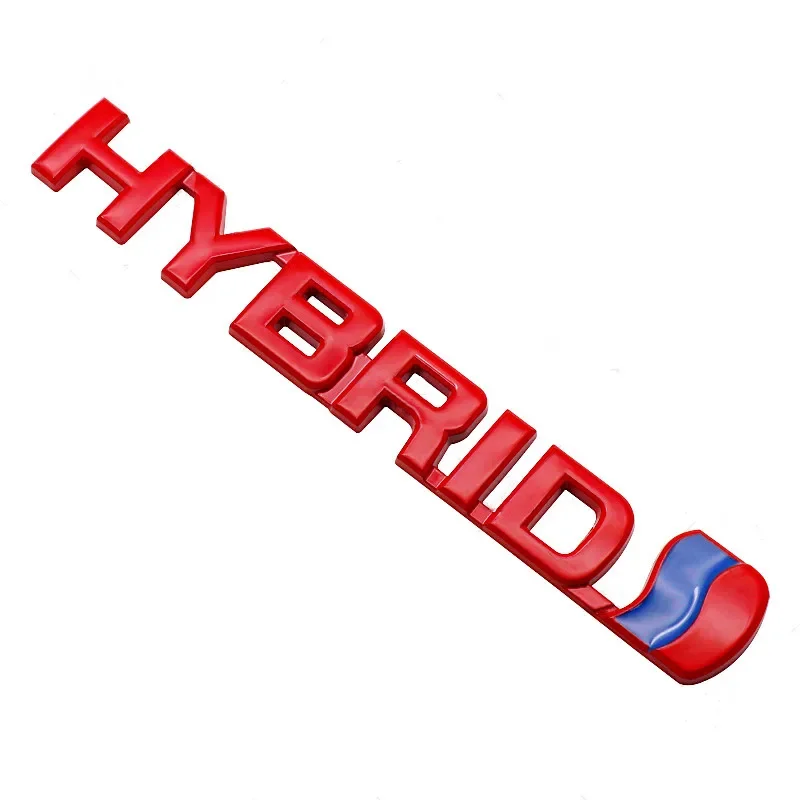 Stereo Metal HYBRID Logo Sticker Waterproof Rear Tailgate Decal Hybrid Mod Appearance Parts For Toyota Prius  RAV4 All Series