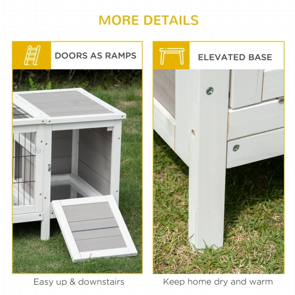 PINGGO Wooden Cabin with A Detachable Chassis To Ensure Ventilation and Dryness, Suitable for Small Animals
