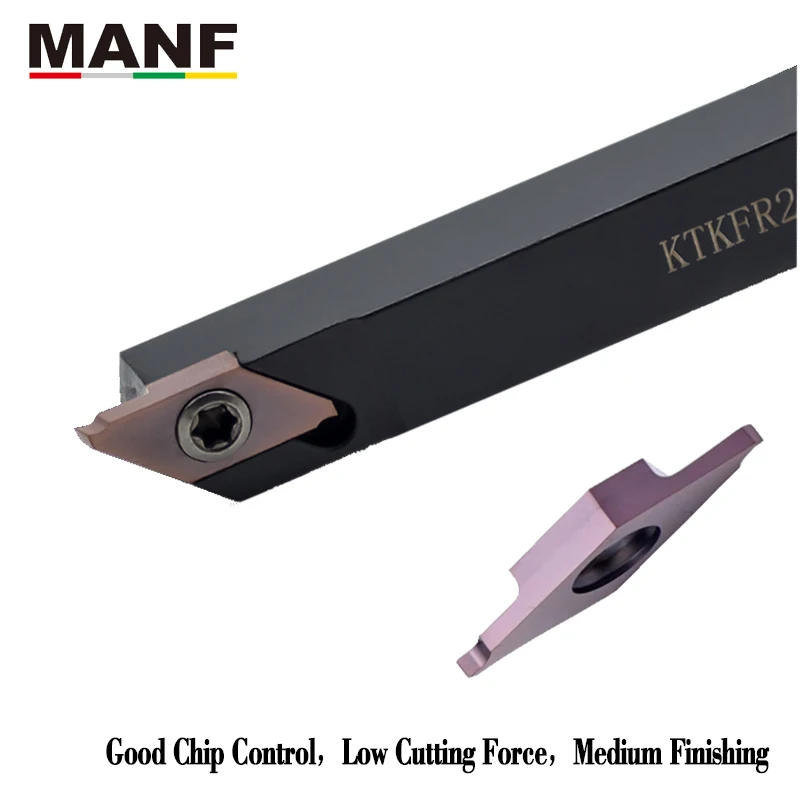 MANF TKF12R050-S CNC Cutting-off & Grooving Insert  lathe  stainless steel Ceented carbide smal parts turning machining