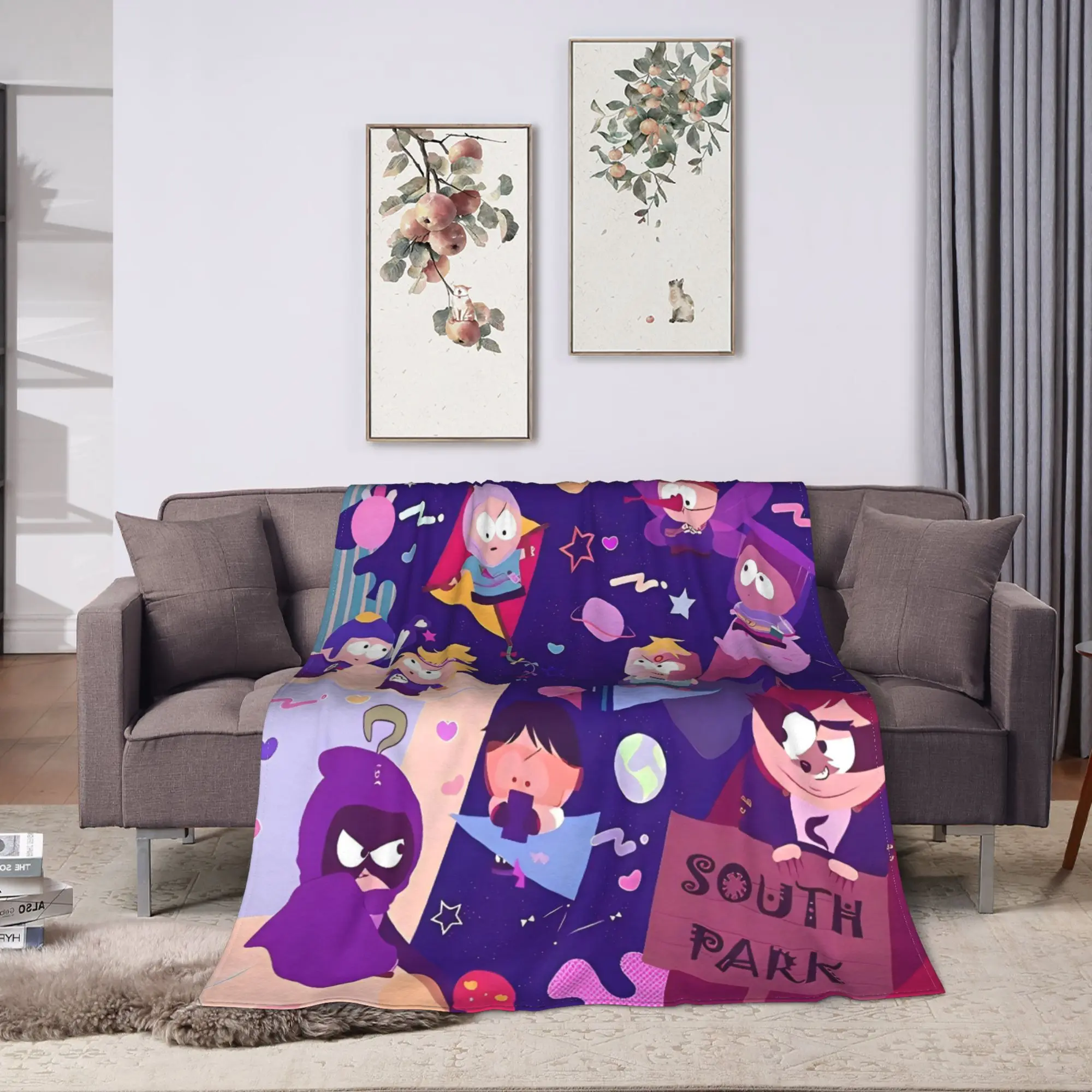 South Parks Flannel Blanket Autumn  Soft Warm Bedding Throws for Child Couch Chair Funny Bedspread Sofa Bed Cover