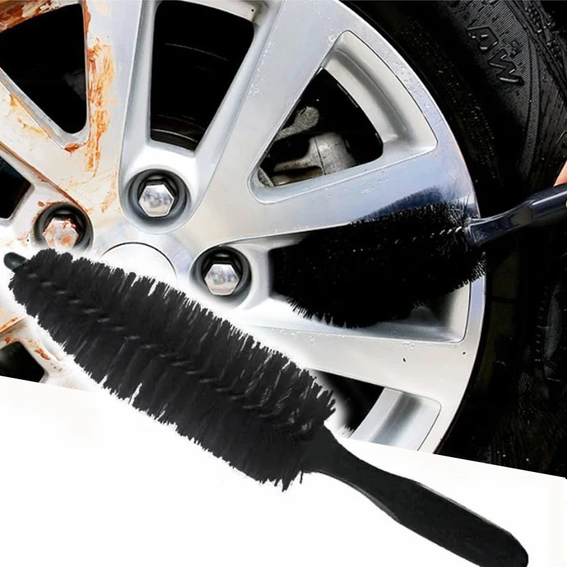 

Car Wheel Rim Brush Tyre Detail Crevice Cleaning Brush Conical Tip Model Plastic Handle Dust Collector Car Cleaning Tool