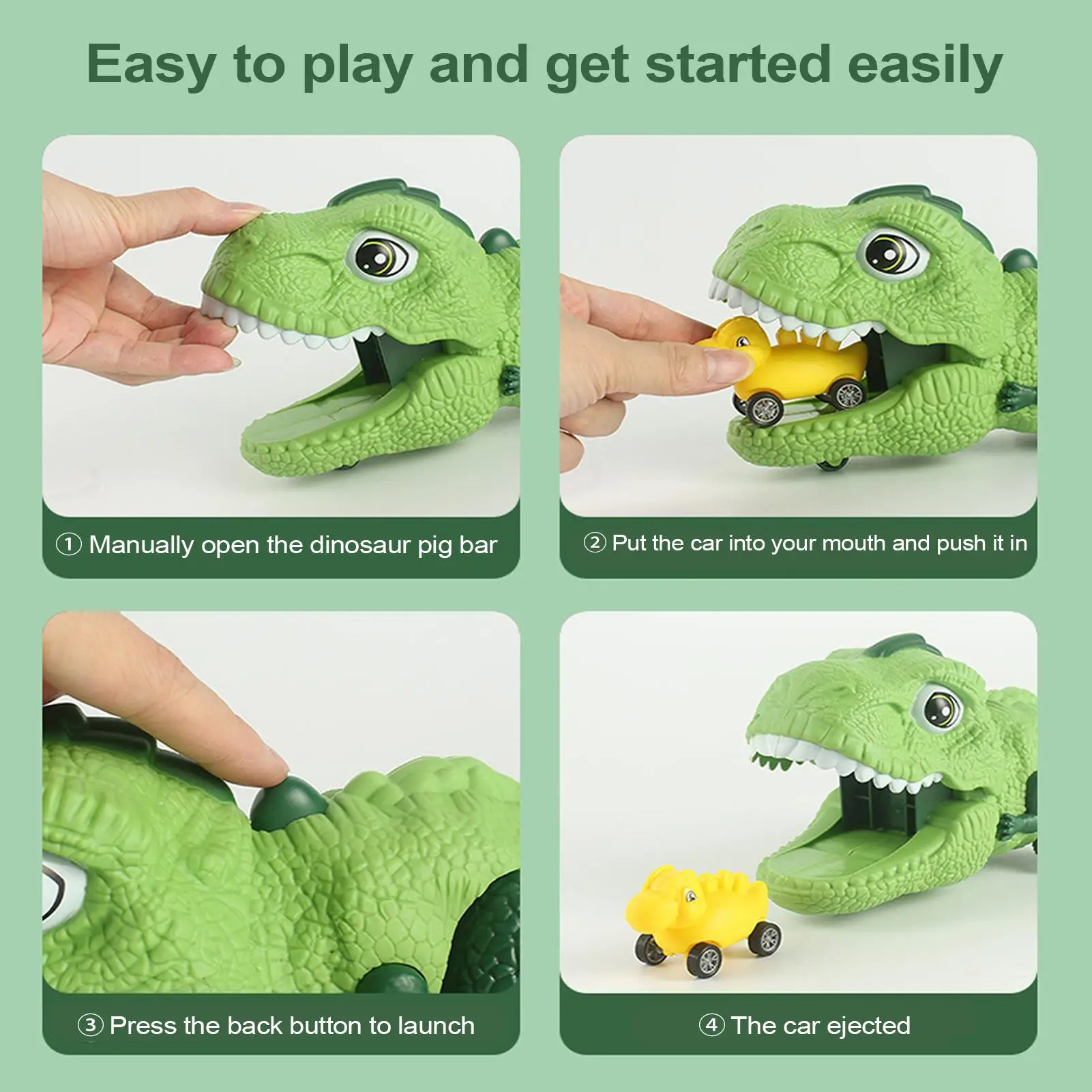 Dinosaurus vrachtwagens traagheid aangedreven dinosaurus vrachtwagen model interactieve auto speelgoed model kous kleinigheidjes voor verjaardag nieuwjaar kinderen