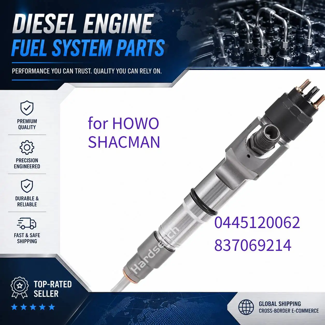 

0445120062 diesel injector bomba de Inyector 837069214 For Weichai Howo Shacman Foton Auman