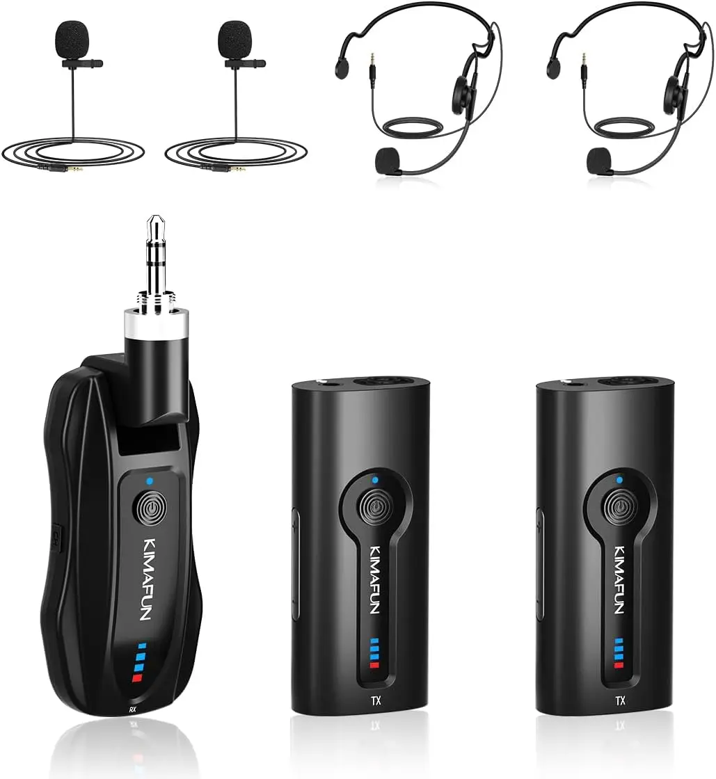 

Wireless Lavalier Microphone System Wireless 2 4GHz Lapel Mics Handheld Mic 2 in 1 for Teaching Teachers Speech Tour Guiding