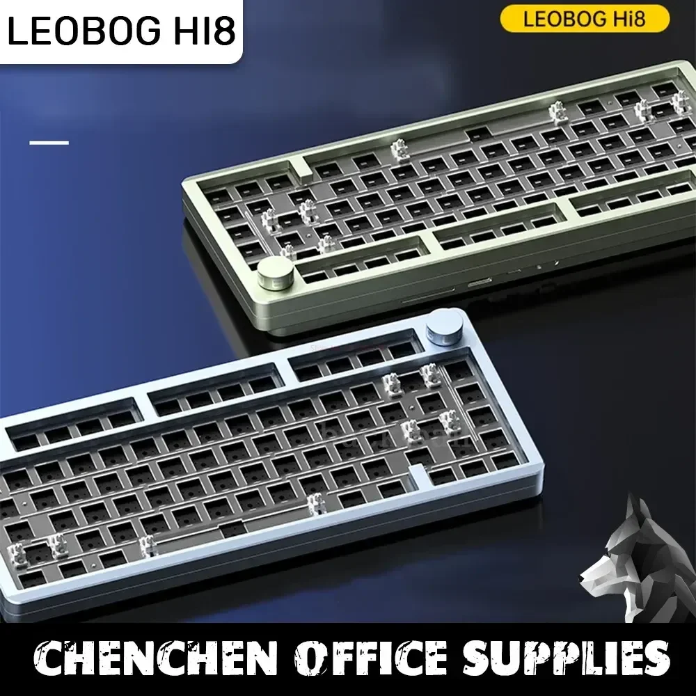 kit de teclado de jogo mecanico bluetooth sem fio liga de aluminio 80 chaves pbt keycaps mode gasket venda leobog hi8 01