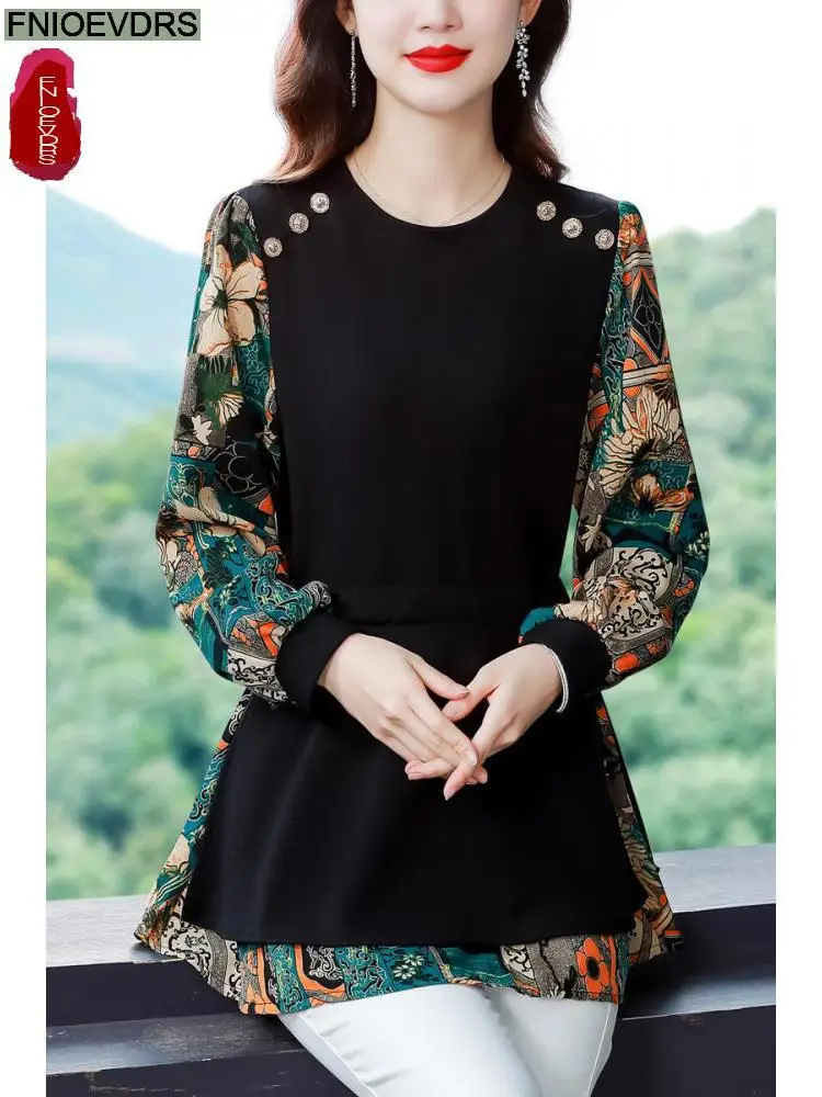 M-5XL Loose Clothes 2023 Women European Fashion Elegant Office Lady Work Button Shirt Casual Tunic Belly Peplum Tops And Blouses