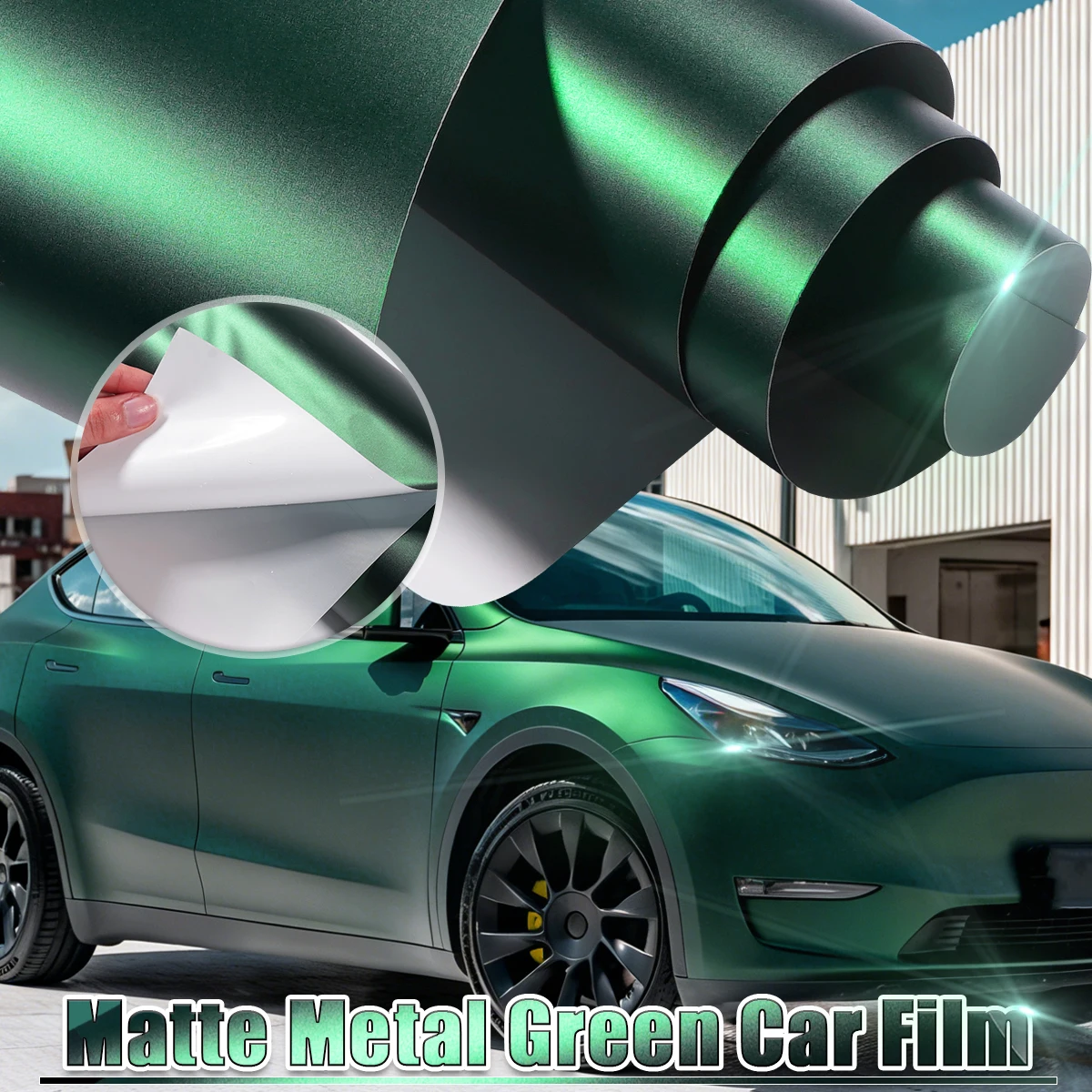 30/50cm PET Matte Chrome Green Venom Vinyl Wrap Roll Waterproof Selfadhesive Film Air Release Car Motorcycle Body Package