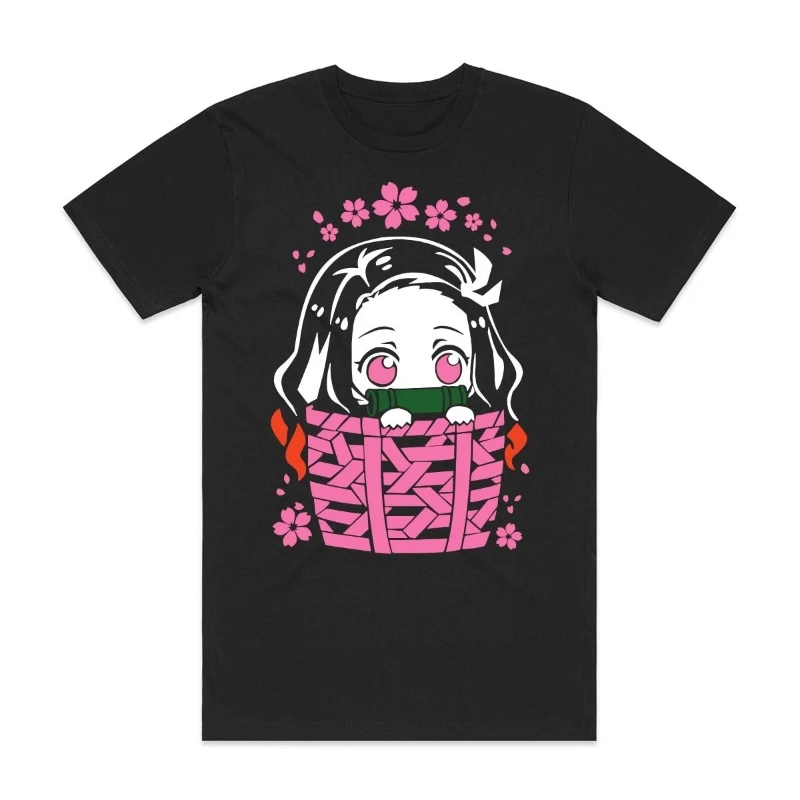 

Японская футболка Kanao Kamado Nezuko Slayer в стиле аниме, летняя хлопковая мужская и женская уличная одежда, повседневные футболки в стиле Харадзюку для пар, топы