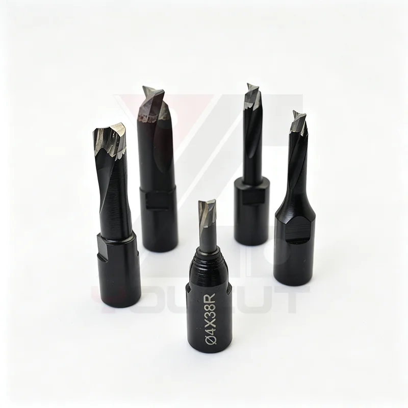 5 Pcs Solid Carbide Drill Bit Set 4/5/6/8/10mm Precision Woodworking Bits for Soft & Hard Wood MDF & Plywood for Handheld Drill