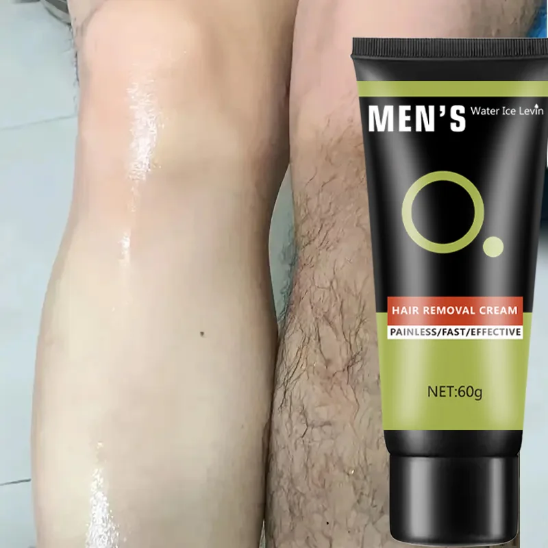 Hair Removal Cream - Gentle and Effective, Suitable for Chest, Arms, Beard, and Underarms, No Need for Rinsing, 60g
