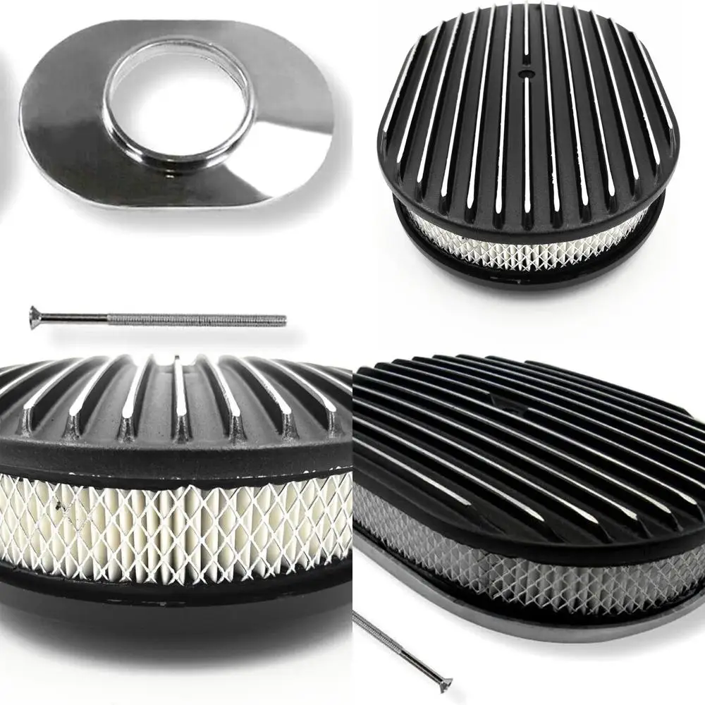 

12, черный алюминиевый овальный полированный воздухоочиститель в сборе для Chevy GM Hot Rod, Rat Rod, Muscle Car, на заказ