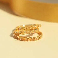 Original design silver inlaid citrine marquise-shaped ladies rings for women fresh and delicate classic jewelry adjustable