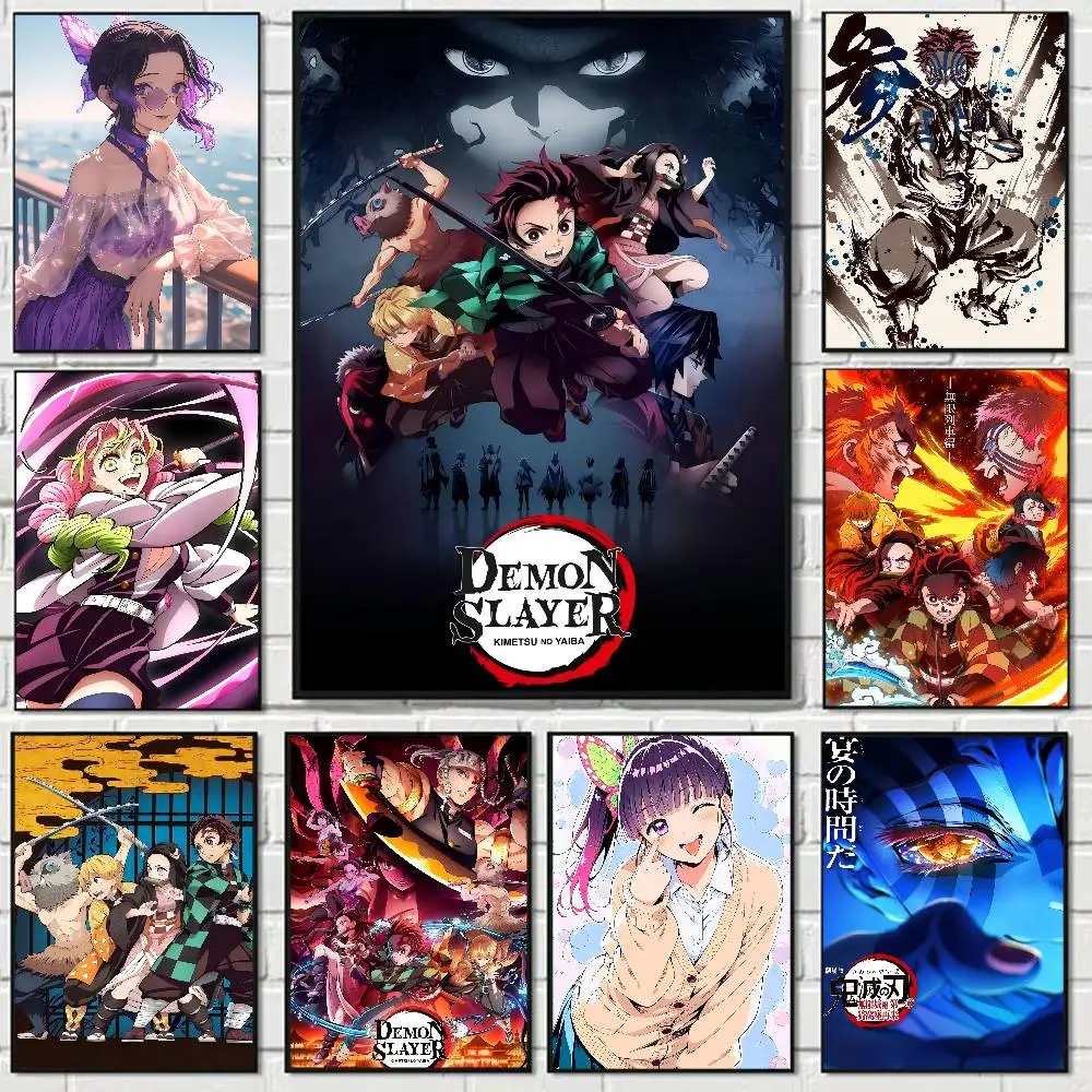 Anime Demon Slayer Classic Vintage Posters Vintage Room Home Bar Cafe Decor Nordic Home Decor