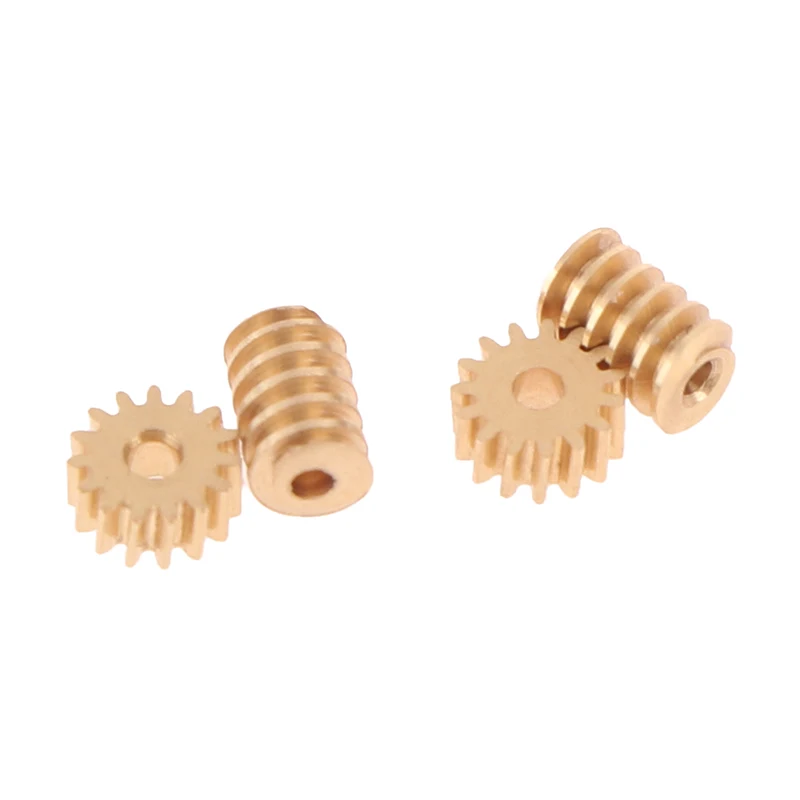 1:87 Modulus 0.2 15T Micro Brass Turbine Worm Static Change Gear Hole Dia 0.8mm/1mm Reduction Pinion Shaft Connector