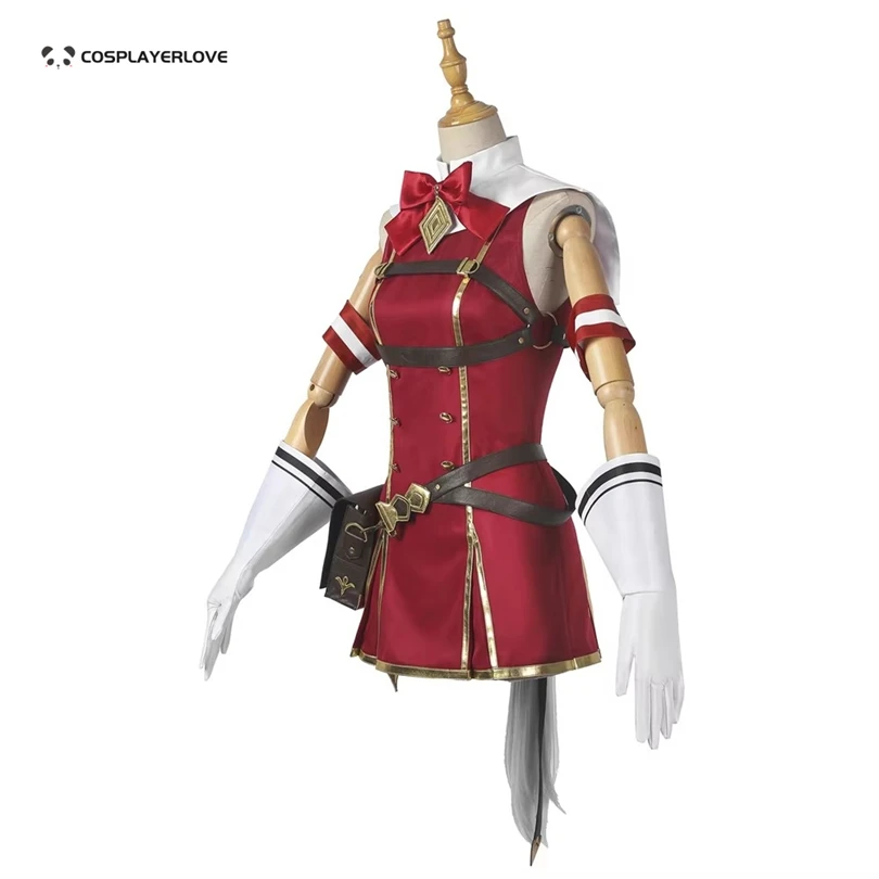 أزياء أوما موسومي بريتي ديربي جولد شيب ريد ستريف التأثيرية لحفلات الهالوين وأعياد الميلاد