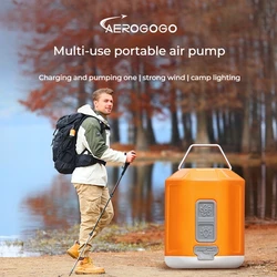 Portable Wireless Air Pump Outdoor Inflator Multifunctional Mini Electric Pump for Air Bed Swimming Ring With 5 Nozzles