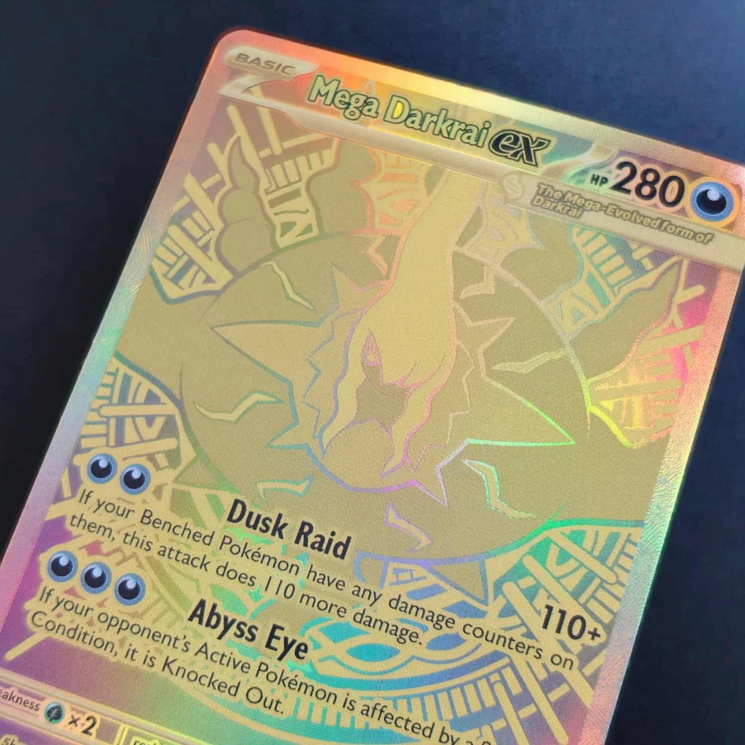 Selbstgemachte Proxy English PBL Pitch Black Mega Darkrai ex 116/086 SIR 120/084 Vollbild-Sammelkarte Spielzeug – Detail 4