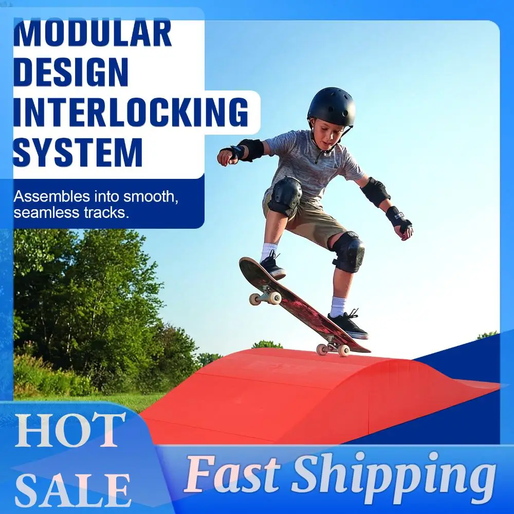 

Modular Wave-Style Ramp 70 Inches Long with Load Capacity of 330lbs RC Car & Dirt Bike Jump Ramp for Scooter BMX Bikes RC Cars