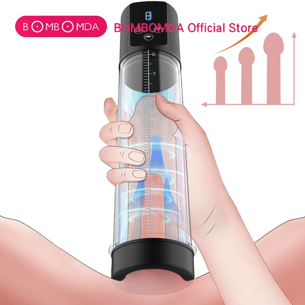 Electric Penis Pump Penis Enlargement Extend Pump Penis Trainer Male Masturbators Cup Dick Pump Sex Toys for Men 18+