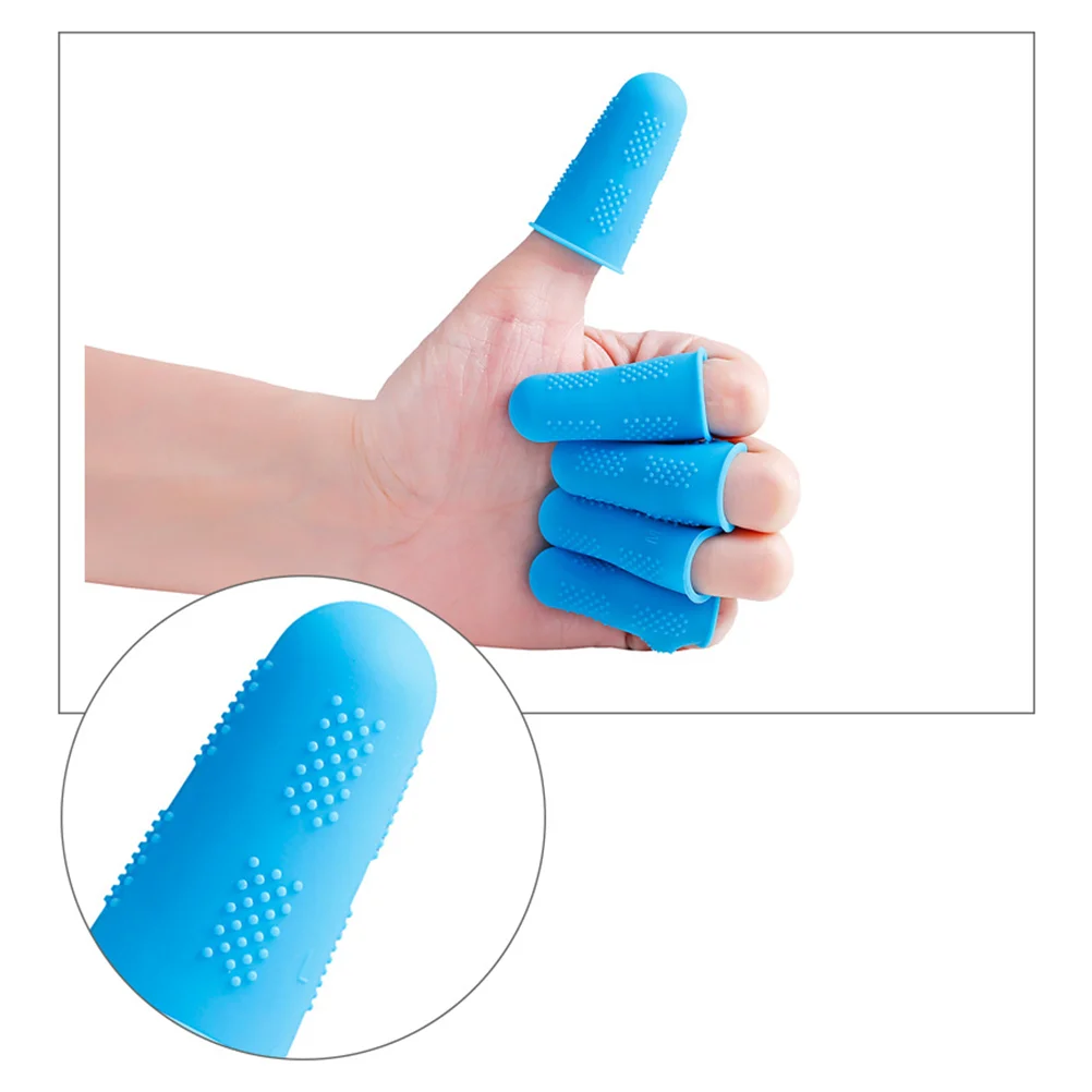 5 Pcs Skid Resistance Silicone Finger Protector Protective Cover Cot High Temperature Protectors