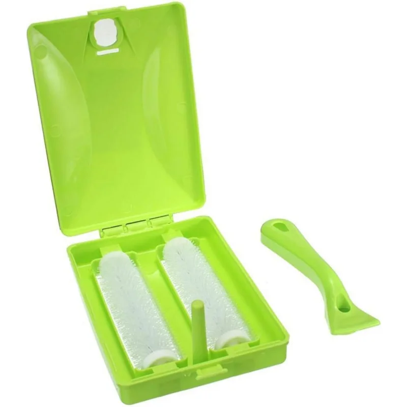 1 PCS Handheld Carpet Table Sweeper Crumb Dirt  Brush Cleaner Roller Collector Double Roller Cleaner  Cleaning Accessories (Colo