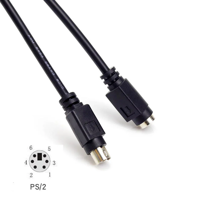 PS / 2 Mouse Keyboard Extension Cable Male to Male / Male to Female 6 Pin Pure Copper Line Connector Wire