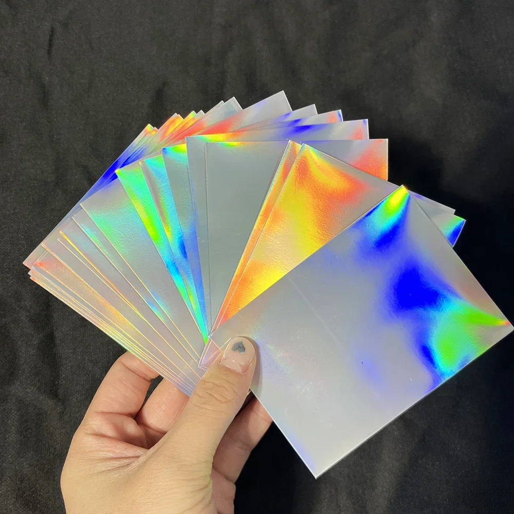 60PCS 67x92mm Holographic Card Sleeves Standard Size Anime Card Sleeves Bronya Rand TCG Board Game for MTG/PKM