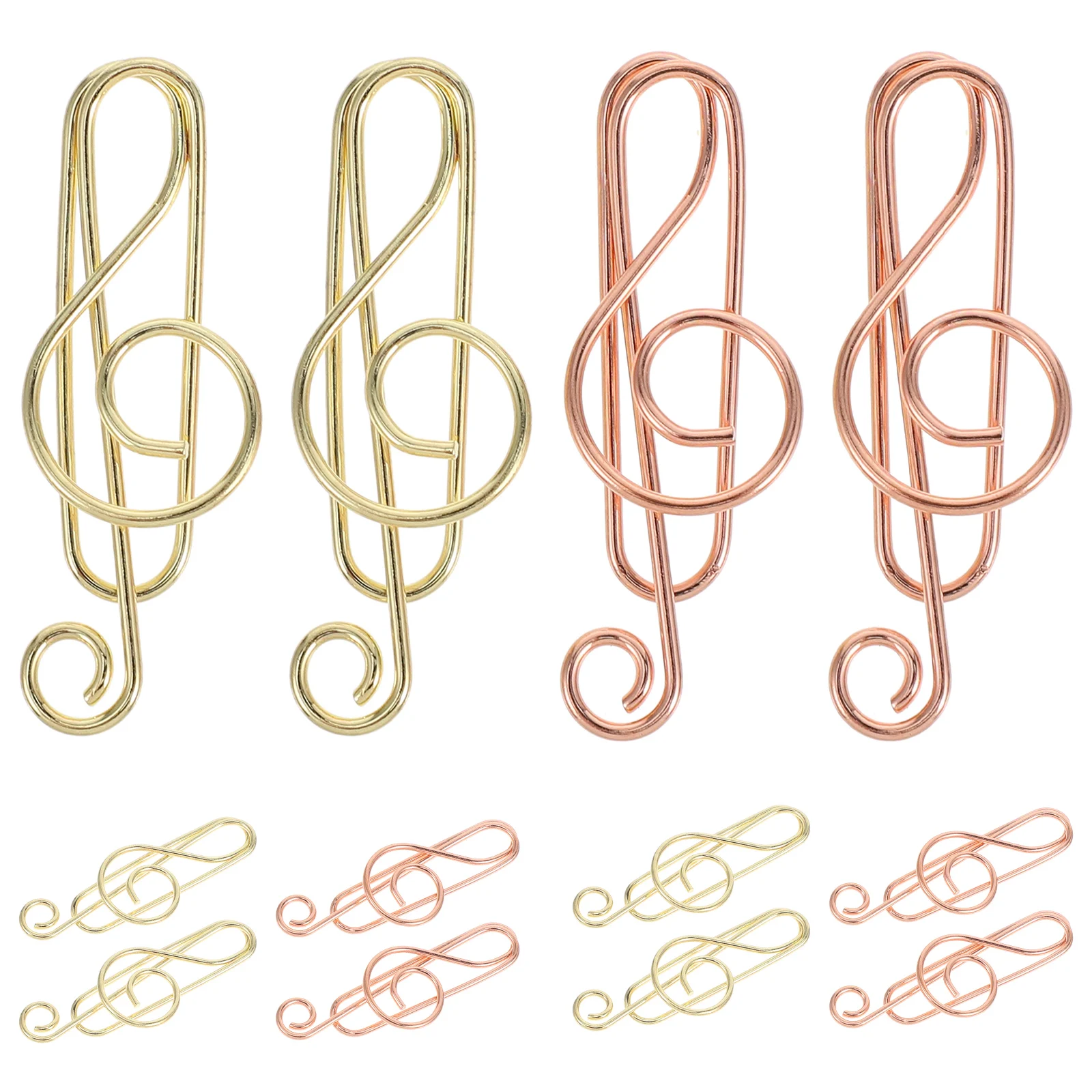 

40pcs Music Clips Document Fancy Paper Clips Organizer Metal Pins Office Supplies School Accessories