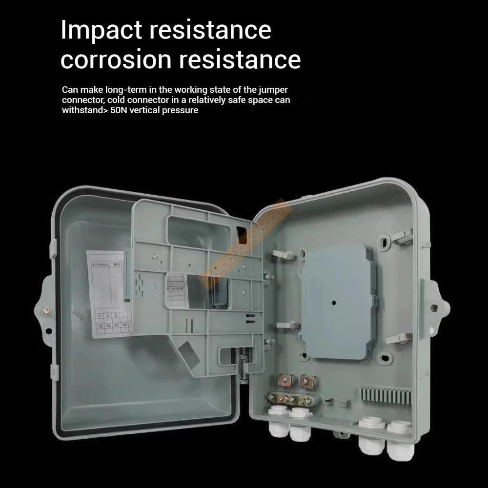 صندوق توزيع حائط من الألياف الضوئية، صندوق قيلولة 24 منفذًا، ISP، ODN، 24 Core، 1x16، FTTX FAT، CTO، FTTH صندوق ألياف بصرية، مخصص