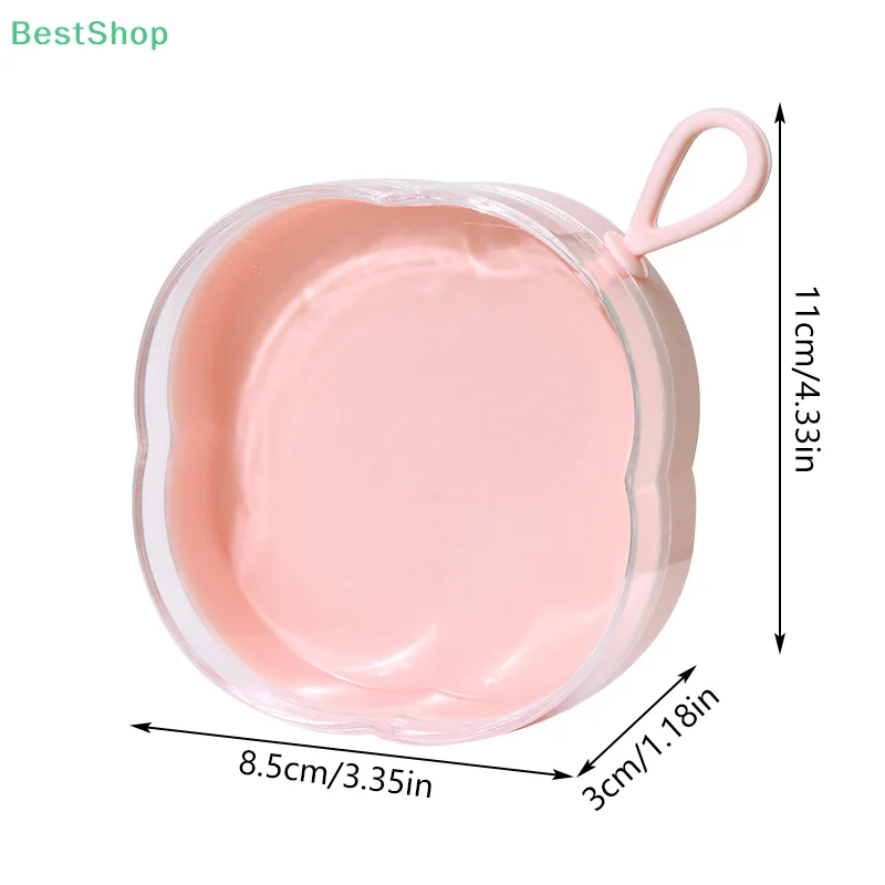 ★ ★ ★ Almacenamiento de uñas vacío a presión, cajas de plástico con forma de trébol de cuatro hojas con cordón, estuche de embalaje transparente para uñas, herramienta de almacenamiento