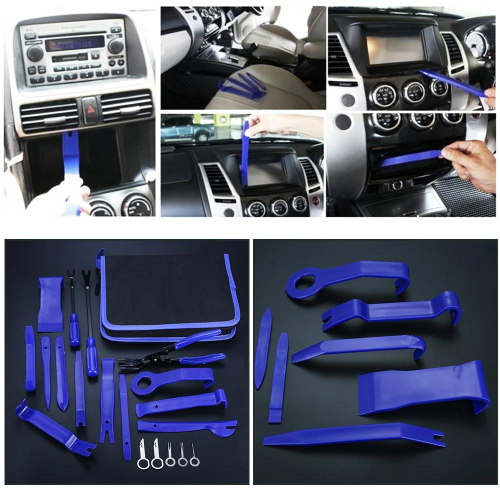 Auto Trim Removal Tool Car Door Panel Dash Audio Fastener Removal Tools Kit Automotive Pry Tools Kits Car Upholstery Repair Set