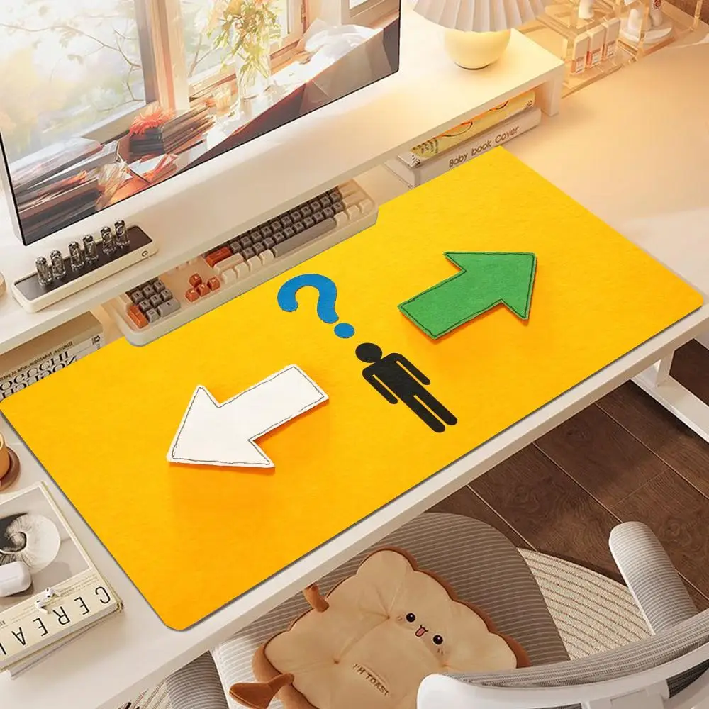 Natural Rubber Non‑Slip Esports Mouse Pad Large Size Choice Direction Arrow Figure Game Desk Mat For Laptop Desktop Bedroom Work