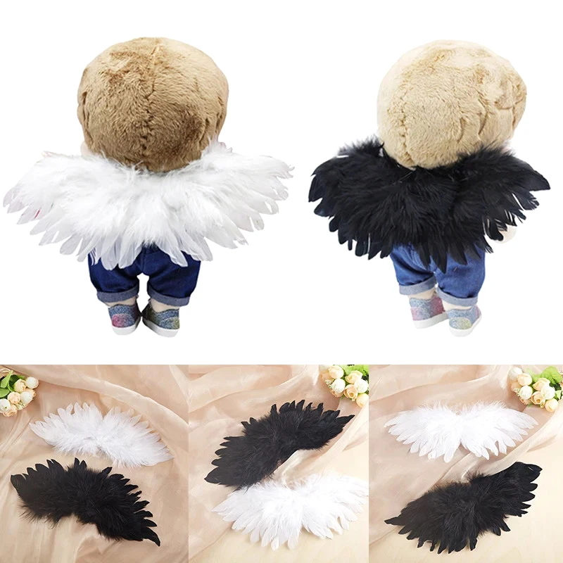 White Black Crafts Kids Mini Feather Angel Wing Newborn Dog Pet Prop Doll Decoration Party Birthday Gift Easter Valentines Day