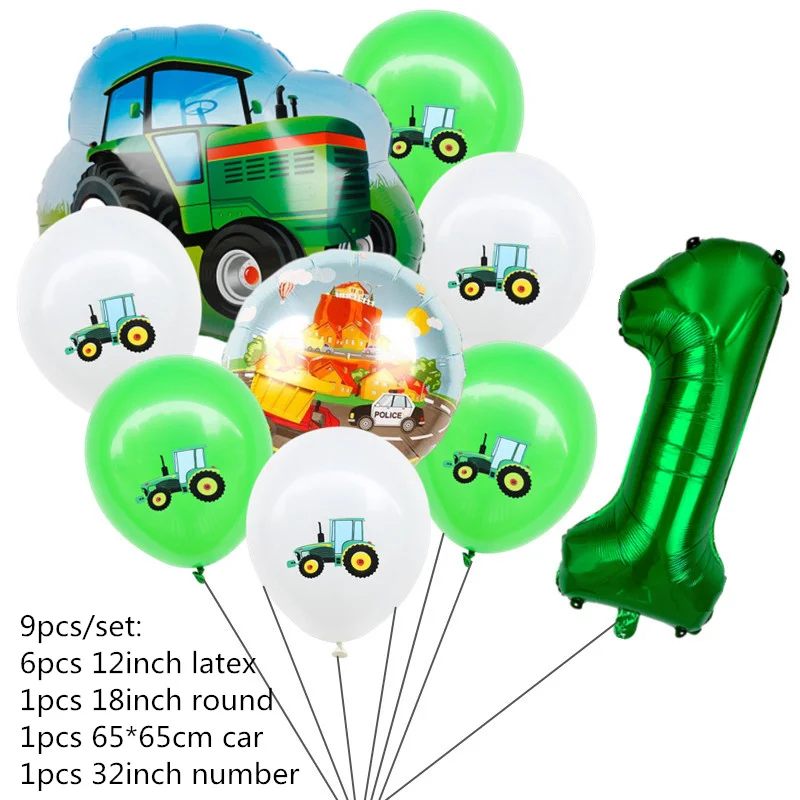 Grüne Traktor-Tischdecke, Geburtstagsdekoration, Einweg-Tischdecke, Auto-Tischdecke für Kinder und Jungen, Geschenk, Partyzubehör – Detail 10