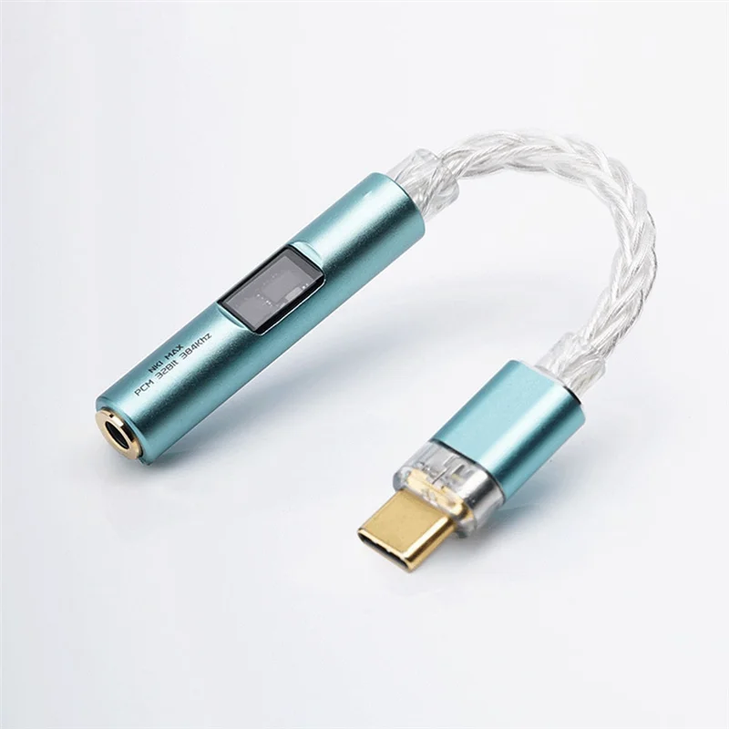 BNVN-Type-C DAC كابل مكبر للصوت MAX97220 OP-AMP IC Hifi محول NK1 MAX فك رقاقة CX31993 سلك OCC مطلي بالفضة #5